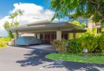 The covered parking is attached to your villa